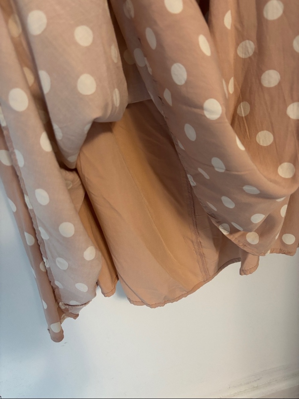 Reformation Dusty Pink Blush Polka Dot Sleeveless Midi Dress Open Back Sz Medium - Picture 6 of 8